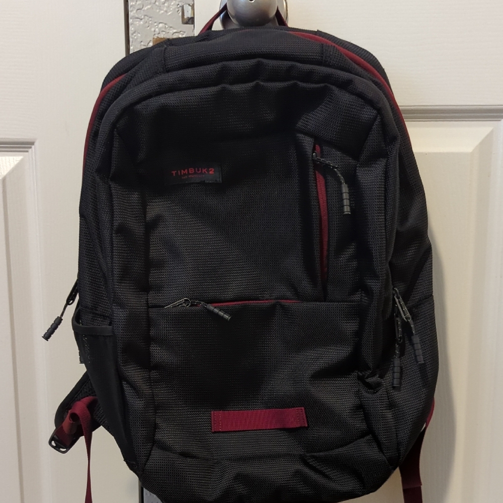 Timbuk2 Charcoal and Burgundy Backpack